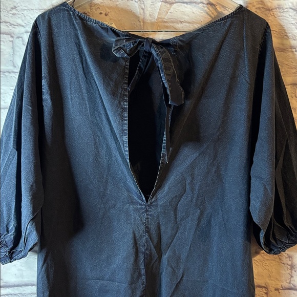 🔵ZARA NAVY Blue Dress With Vibrant Embroidery - Picture 4 of 8